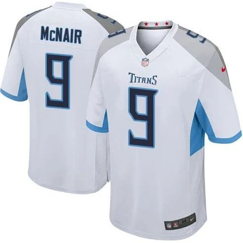 Men Tennessee Titans #9 Steve McNair Nike White Game NFL Jersey->tennessee titans->NFL Jersey